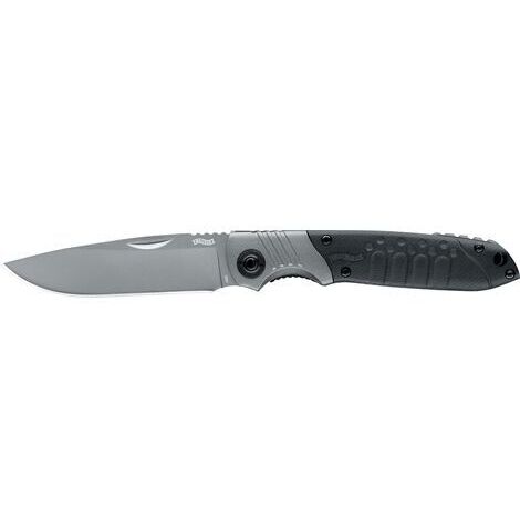 Walther Every Day Knife 5.0775 Couteau de travail avec étui, avec clip noir, argent