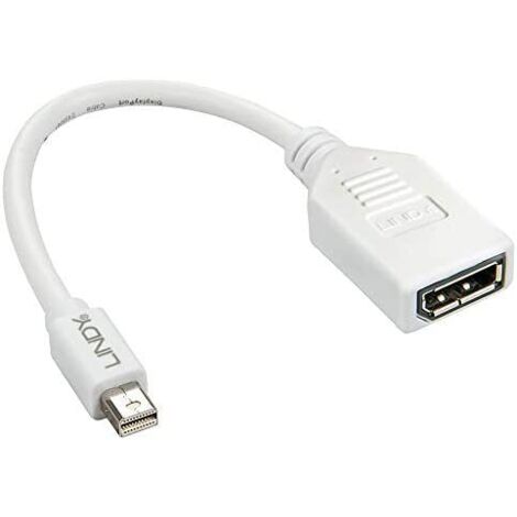 Câbles et adaptateurs audio vidéo LINDY Câble adaptateur Mini DP M vers DP F Premium blindé (1/4)