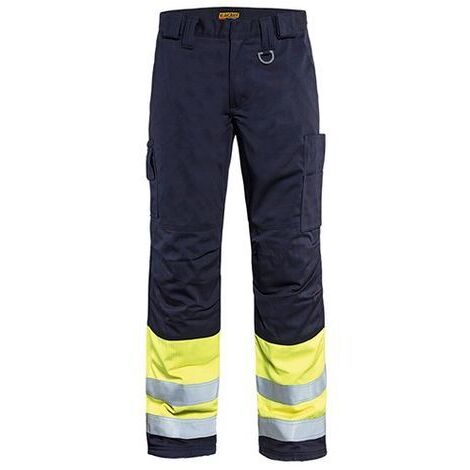 Pantalon de travail multinormes hiver inhérent 1869 - Marine/Jaune fluo XL - FR(50) - SE(C56) - Standards (1/2)