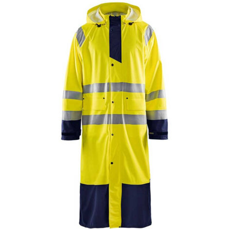 Manteau de pluie haute visibilité niveau 1 4325 - Jaune fluo/Marine XS