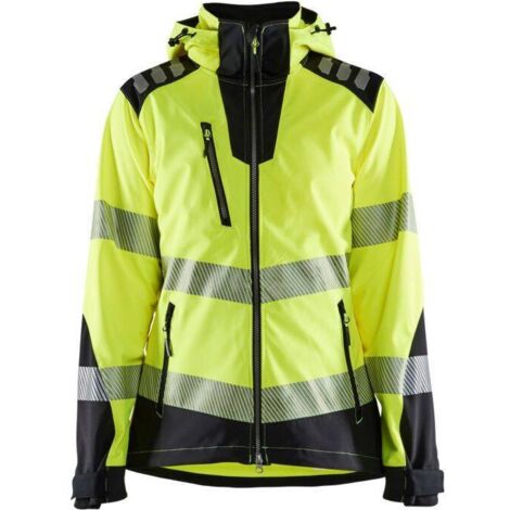 Veste de travail softshell haute visibilité femme 4791 - Jaune fluo/Noir XXXL (1/4)