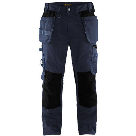 Pantalon de travail artisan sans poches flottantes 1555 - Marine foncé/Noir 2XL - FR(52) - SE(C58) - Standards
