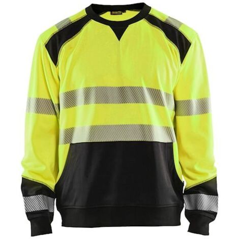Sweat de travail haute visibilité 3541 - Jaune fluo/Noir M (1/4)