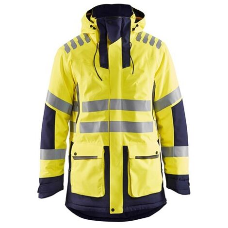 Parka de travail haute visibilité Evolution 4469 - Jaune fluo/Marine L (1/2)