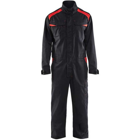 Combinaison de travail Industrie manches longues stretch 605418 - Noir/Rouge 48 (1/4)