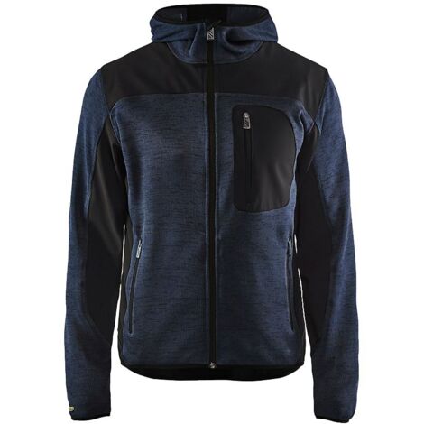 Veste tricotée BLAKLADER à capuche T.4XL - MARINE FONCE/NOIR - 493021178699-4XL