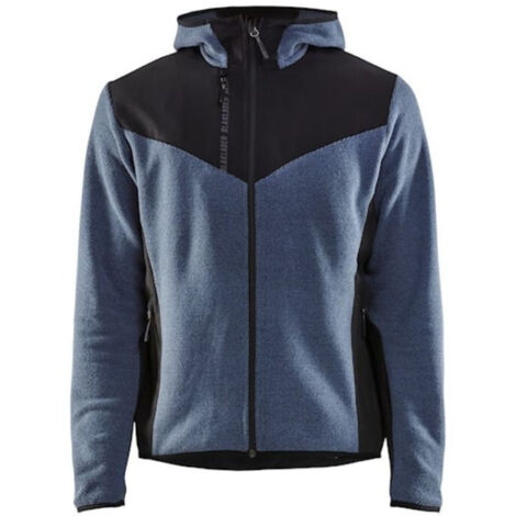 Veste de travail tricotée avec softshell 5940 - Bleu guède/Marine foncé XXXL (1/4)