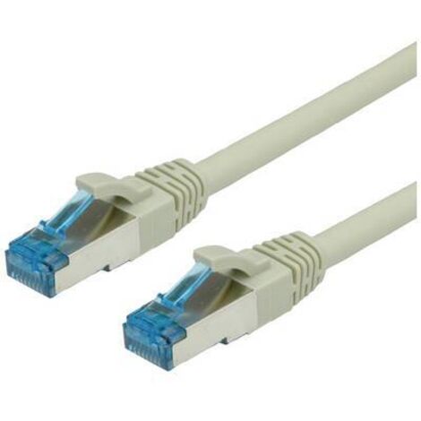 Value 21.99.0864 RJ45 Câble réseau, câble patch CAT 6a S/FTP 0.30 m gris sans halogène, avec cliquet d'encastrement 1 pc(s) S340942 (1/2)