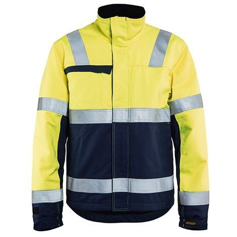 Veste de travail multinormes hiver inhérent 4069 - Jaune fluo/Marine XXXL (1/2)