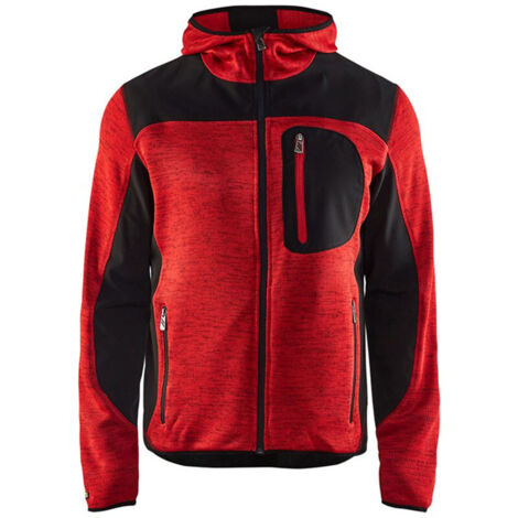 Veste tricotée BLAKLADER à capuche T.XXXL - ROUGE/NOIR - 493021175699-XXXL