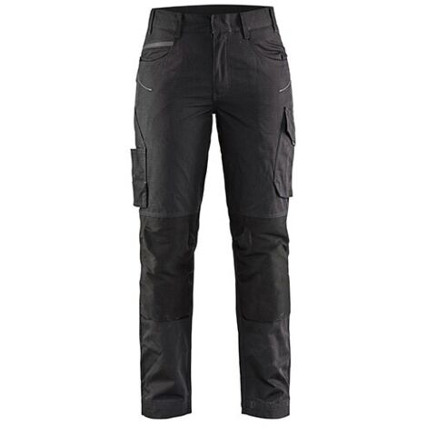 Pantalon de travail maintenance stretch femme 7195 - Noir/Gris foncé XL - FR(46) - SE(C44) - Courtes (1/2)
