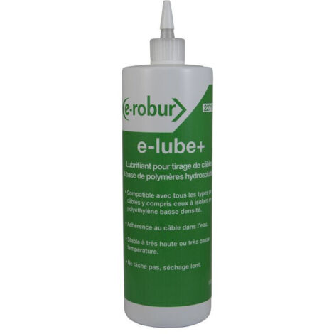 Lubrifiant pour tirage de câble 0,95 l 227151 – Réduit la friction – Spécialement formulé pour câbles en conduits – Flacon pratique – Agi Robur