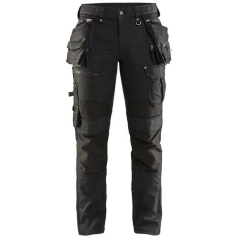 Pantalon de travail X1900 artisan stretch 2D 1990 - Noir/Noir XL - FR(50) - SE(C56) - Courtes (1/4)