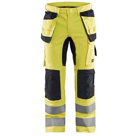 Pantalon de travail multinormes inhérent stretch 1587 - Jaune fluo/Marine 3XL - FR(54) - SE(C60) - Courtes (1/2)