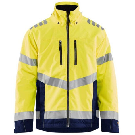 Veste de travail doublée haute visibilité 4780 - Jaune fluo/Marine XXXL (1/4)