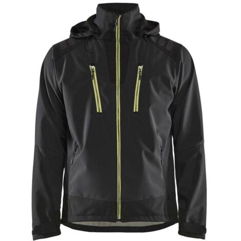 Veste softshell BLAKLADER Déperlante T.XS - NOIR/JAUNE FLUO - 474925139933-XS (1/4)