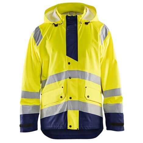 Veste de pluie haute visibilité niveau 3 4327 - Jaune fluo/Marine S (1/2)