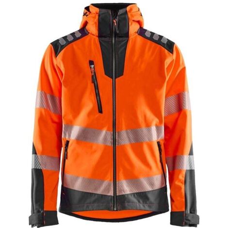 Veste de travail softshell haute visibilité 4491 - Orange fluo/Gris anthracite M