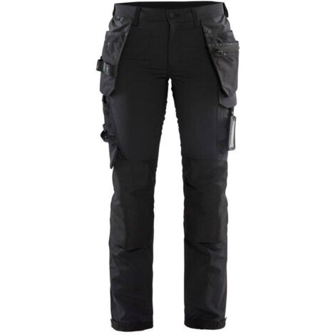 Pantalon de travail artisan stretch 4D femme 7192 - Noir/Gris foncé M - FR(40) - SE(C38) - Standards (1/4)
