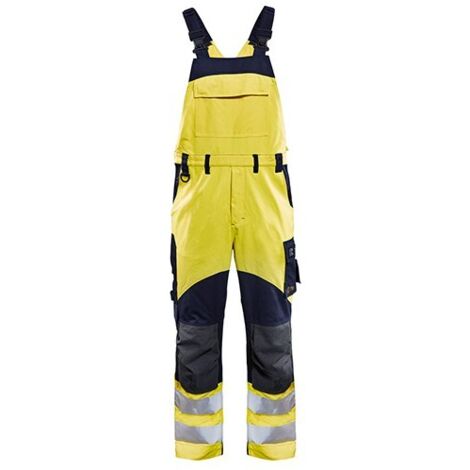 Salopette de travail multinormes inhérent 2889 - Jaune fluo/Marine 40 (1/2)