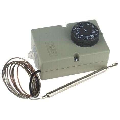Thermostat ambiant -35°C/+35°C avec palpeur 6mm – Régulation précise pour réfrigérateur – Plage de température large – Universeel