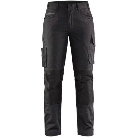 Pantalon de travail maintenance stretch femme 7195 - Noir/Gris foncé L - FR(44) - SE(C42) - Standards (1/4)