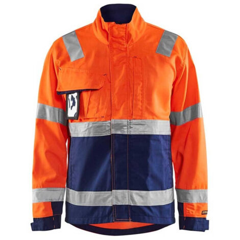 Veste de travail haute visibilité 4064 - Orange fluo/Marine XXL (1/4)