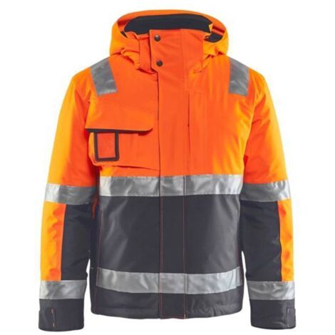 Veste de travail hiver haute visibilité stretch 4870 - Orange fluo/Gris anthracite XXXL (1/4)