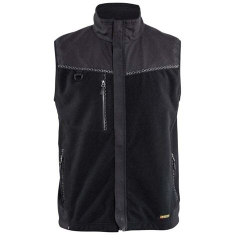 Gilet de travail sans manches polaire coupe-vent 3855 - Noir 4XL (1/4)
