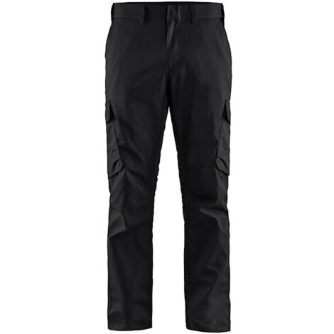 Pantalon de travail pour l'industrie stretch 2D 1444 - Noir/Jaune fluo XS - FR(38) - SE(C44) - Standards (1/2)