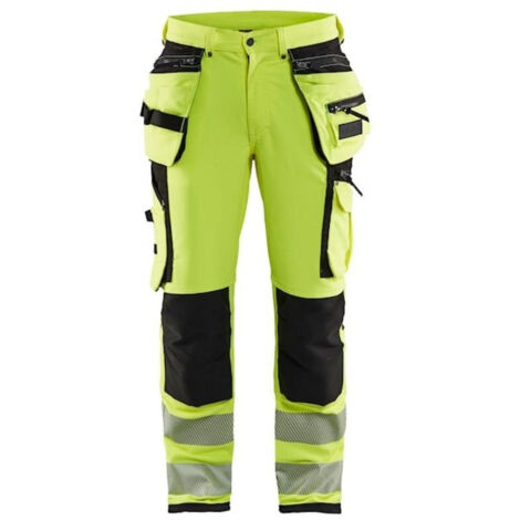 Pantalon de travail haute visibilité artisan stretch 4D 1997 - Jaune fluo/Noir S - FR(40) - SE(C46) - Standards (1/5)