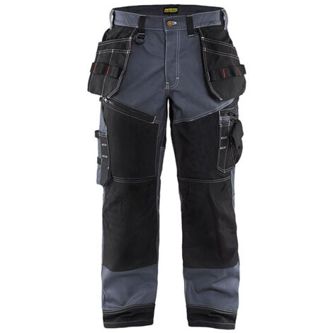 Pantalon de travail en coton X1500 - Gris clair/Noir L - FR(46) - SE(C52) - Standards (1/4)