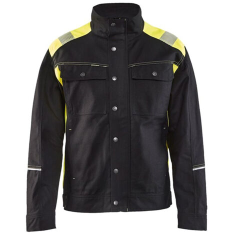 Veste de travail artisan 4095 - Noir/Jaune fluo XXXL (1/5)