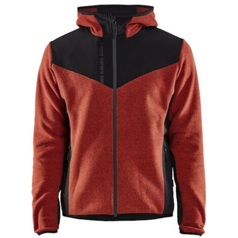 Veste de travail tricotée avec softshell 5940 - Rouge brique/Noir S (1/4)