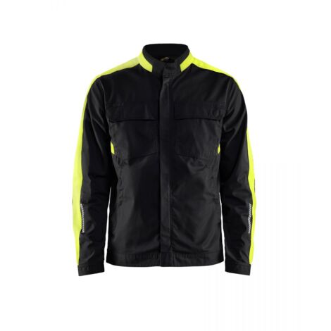 Veste de travail industrie stretch 2D 4444 - Noir/Jaune fluo XXXL (1/5)