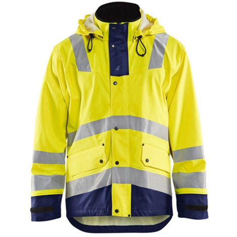 Veste de pluie haute visibilité Niveau 2 4302 - Jaune fluo/Marine XXXL (1/4)