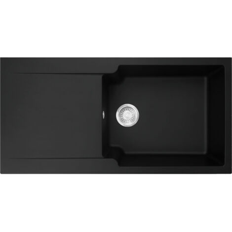 Évier Kite Fradeko 611-100 - noir - 1000 x 500 x 210 mm - sous-meuble 60 cm - vidage manuel - Franke
