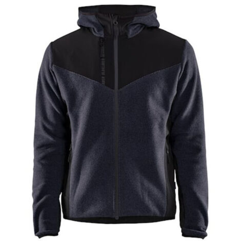 Veste de travail tricotée avec softshell 5940 - Marine foncé/Noir XL (1/4)