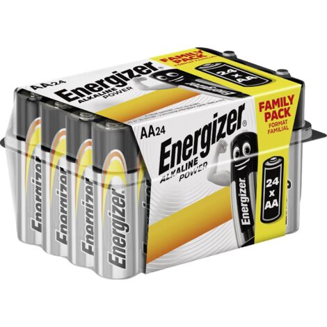 Boîte 24 piles alcalines de type lr6 (aa) energizer