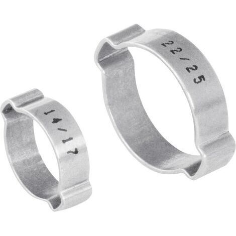 Norma Collier à deux oreilles 1107012021 Plage de Ø du faisceau 18 à 21 mm argent 1 pc(s) W912971 (1/3)