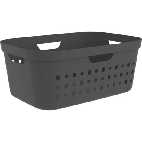Panier à linge Rotho Jona 39L Anthracite (1/4)