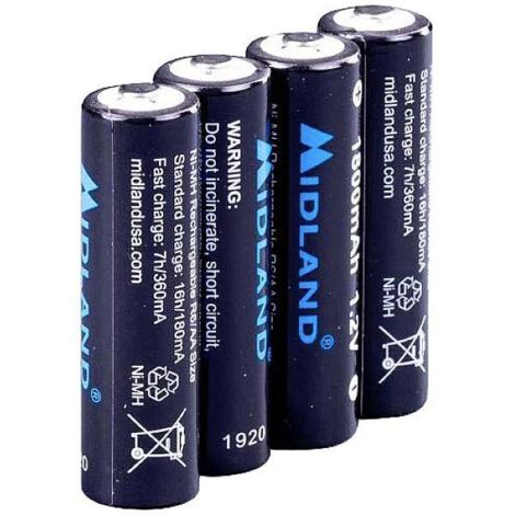 Batterie rechargeable 1.2 V 1800 mAh – Compatible Midland G7 Pro et G9 Pro – Technologie NiMh pour appareils talkies-walkies - X959452 (1/2)