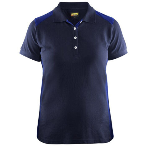 Polo de travail manches courtes femme 3390 - Marine/Bleu roi XS