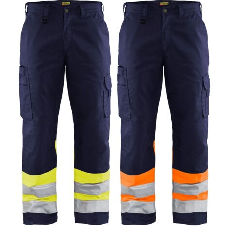 Pantalon de travail haute visibilité 1564 - Marine/Orange fluo M - FR(42) - SE(C48) - Standards (1/5)