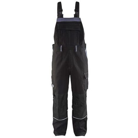 Cotte de travail à bretelles retardant flamme 2861 - Noir/Gris clair 54C (1/2)