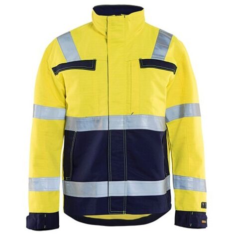 Veste de travail multinormes 4087 - Jaune fluo/Marine L (1/2)