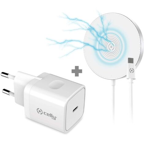 Celly Magchargekit Universel Blanc Secteur Recharge sans fil Intérieure (1/3)