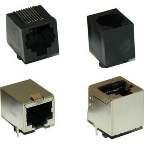 encitech RJJ-6-6-NF-RA-S Connecteurs RJ45 2101-0100-02 embase femelle horizontale Nombre de pôles 6P6C métal 1 pc(s) A332032 (1/2)
