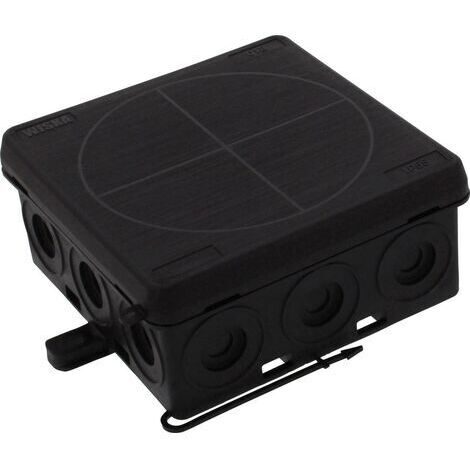 Wiska 10109587 Boîte de dérivation (L x l x H) 86 x 86 x 41 mm noir (RAL 9005) IP55 1 pc(s) C046051 (1/3)
