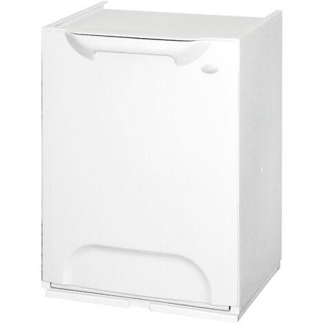 Artplast – Poubelle tri sélectif 3 compartiments 50L – Hauteur 47 cm – Largeur 34 cm – Résine blanche – Seau intérieur extractible (1/5)